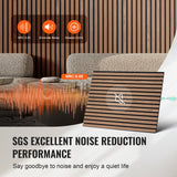 VEVOR Wood Slat Acoustic Panels 23.6 x 47.2 inch for Modern Wall Decor Walnut - Top-Down View