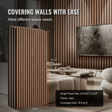 VEVOR Wood Slat Acoustic Panels 23.6 x 47.2 inch for Modern Wall Decor Walnut - Rear View