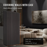 VEVOR Wood Slat Acoustic Panels 23.6 x 47.2 inch for Modern Wall Decor Black Oak - Rear View