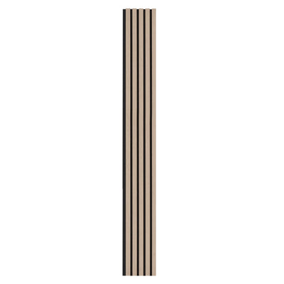 Wood Slat Acoustic Panels, 7.9 x 94.5 inch, MDF Accent Wooden Wall Panels for Modern Interior Wall Decor, Faux Wood Wall Board Panels for Noise Reduction, Silver Wood