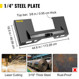 VEVOR Universal Skid Steer Mount Plate 6.35mm Thick Skid Steer Plate Attachment1360.78kgWeight Capacity Quick Attach Mount Plate Steel Adapter Loader