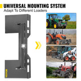 VEVOR Universal Skid Steer Mount Plate 6.35mm Thick Skid Steer Plate Attachment1360.78kgWeight Capacity Quick Attach Mount Plate Steel Adapter Loader