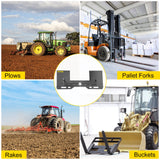 VEVOR Universal Skid Steer Mount Plate 6.35mm Thick Skid Steer Plate Attachment1360.78kgWeight Capacity Quick Attach Mount Plate Steel Adapter Loader