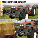 VEVOR Universal Skid Steer Mount Plate 6.35mmThick Skid Steer Plate Attachment1360.78kgWeight Capacity Quick Attach Mount Plate Steel Adapter Loader Easy to Weld or Bolt to Different Accessories Black - Side View