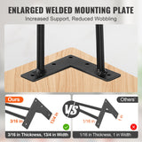 VEVOR 711.2MM Hairpin Furniture Legs, Metal Home DIY Projects for Nightstand, Coffee Table, Desk, 226.8KG Load Capacity with Rubber Floor Protectors,