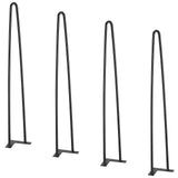 VEVOR 711.2MM Hairpin Furniture Legs, Metal Home DIY Projects for Nightstand, Coffee Table, Desk, 226.8KG Load Capacity with Rubber Floor Protectors,