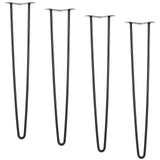 VEVOR 711.2MM Hairpin Furniture Legs, Metal Home DIY Projects for Nightstand, Coffee Table, Desk, 226.8KG Load Capacity with Rubber Floor Protectors, Metal Heavy Duty Sturdy Modern Table Legs, 4PCS - Extra Image