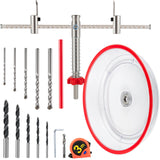 VEVOR Adjustable Hole Saw Cutter Kit, 1-5/8" to 11-13 /16" (40-300 mm), Recessed Hole Saw with PC Dust Shield, Two Replaceable Pilot Drill Bits, for
