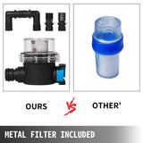 VEVOR Water Pressure Diaphragm Pump, 12V FL-40 High Pressure Diaphragm Water Pump, 40PSI Automatic Self Priming Water Pump, 17L/MIN Misting Booster Sprayer Diaphragm Pump for Caravan Boat RV Garden - 45-Degree Angle