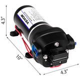 VEVOR Water Pressure Diaphragm Pump, 12V FL-40 High Pressure Diaphragm Water Pump, 40PSI Automatic Self Priming Water Pump, 17L/MIN Misting Booster