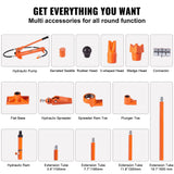 VEVOR 12 Ton Hydraulic Jack Air Pump Lift Ram Body Frame Porta Power Repair Kits - Top-Down View