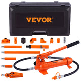 VEVOR 4 Ton Porta Power Kit, Portable Hydraulic Jack with 3.9 ft/1.2 m Oil Hose, Auto Body Frame Repair Kit with Storage Case for Car Repair, Truck,