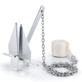 VEVOR Fluke Anchor 8.5 LBS Galvanized Steel Boat Anchor Chain Rop Two Shackles - Extra Image