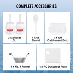 Commercial Snowflake Ice Machine, 276LBS/24H Snowflake Ice Maker, Stainless Steel Ice Shaver Machine, Electric Snow Cone Maker, Air Cooling System for Rapid Heat Dissipation, for Bakery, Cafe