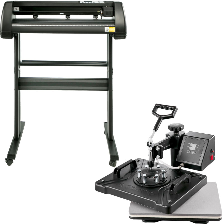 5 In1 12" X 15" (30 X 38cm) Heat Transfer Press + 28 Inch Vinyl Cutter Machine Kit Software