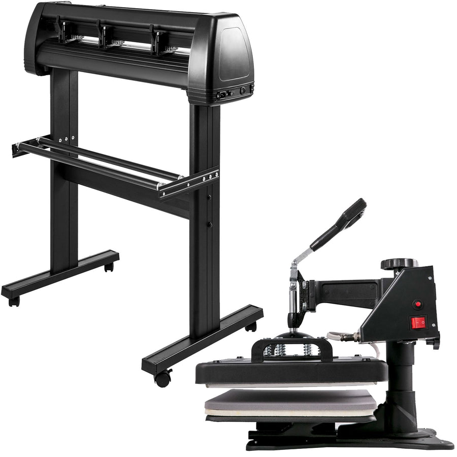 5 In1 12" X 15" (30 X 38cm) Heat Transfer Press + 28 Inch Vinyl Cutter Machine Kit Software