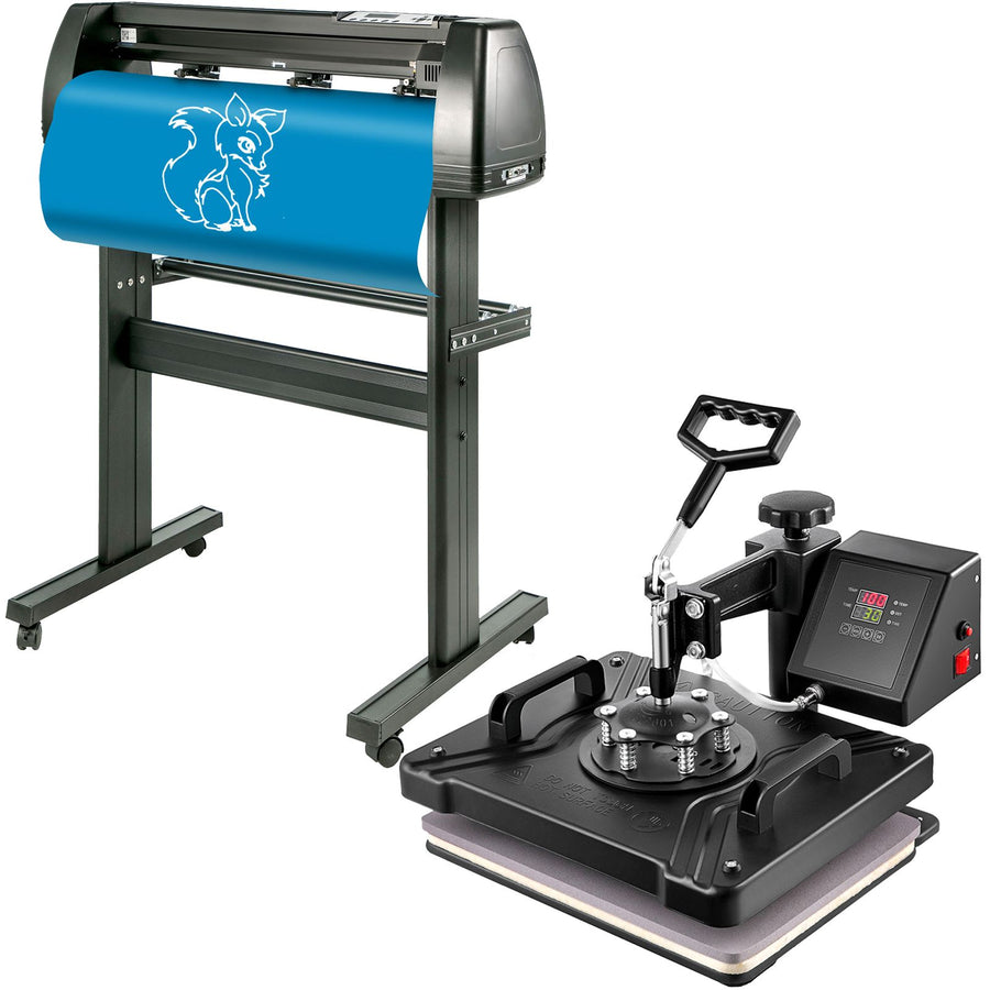 5 In1 12" X 15" (30 X 38cm) Heat Transfer Press + 28 Inch Vinyl Cutter Machine Kit Software