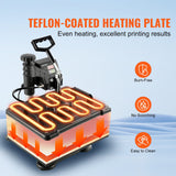 VEVOR 1400W Heat Press Machine 8 In 1 Sublimation Steel Frame Heat Presses with Temperature And Time Control (12X15INCH 8IN1) - 45-Degree Angle