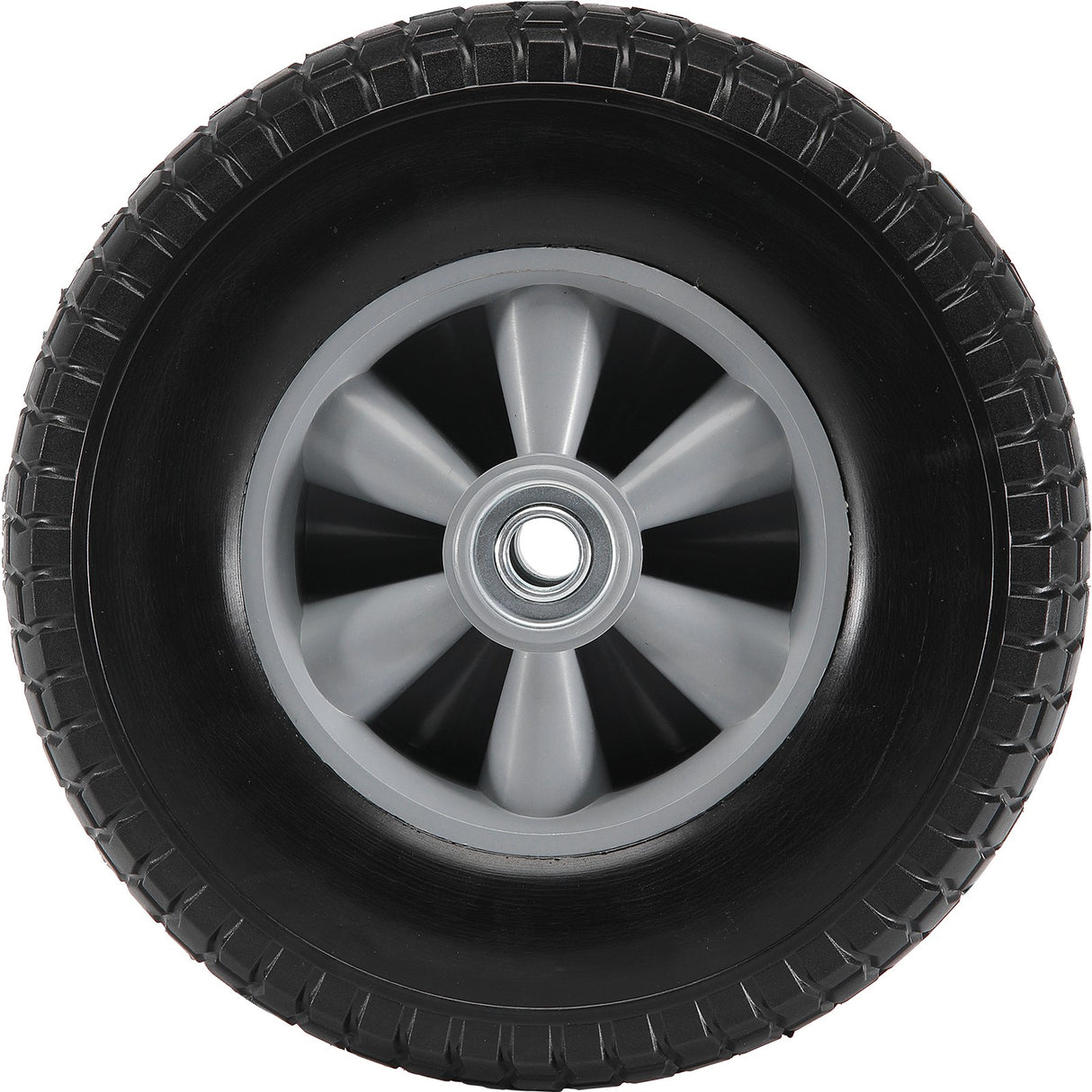 VEVOR Solid PU Run-Flat Tire Wheel, 254 mm, 2-Pack, 81.6 kg Dynamic Load, 99.8 kg Static Load, Flat Free Tubeless Tires and Wheels for Hand Truck, Utility Cart, Dollies, Garden Trailers, Various Carts