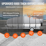 VEVOR Pontoon Boat Cover 800D Waterproof Trailerable 19-20 ft with Storage Bag - Side View