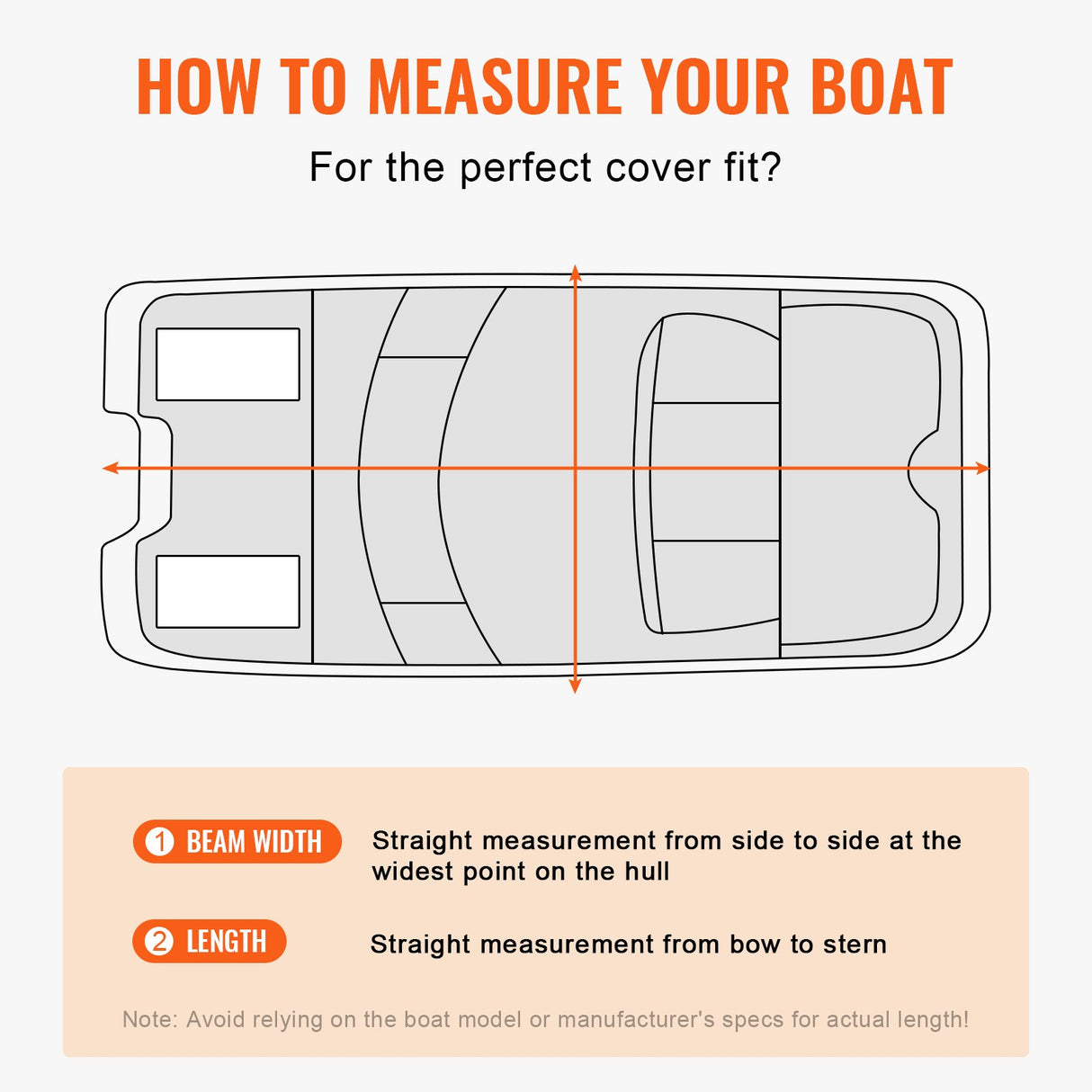 VEVOR Pontoon Boat Cover 800D Waterproof Trailerable 19-20 ft with Storage Bag