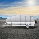 VEVOR Pontoon Boat Cover 800D Waterproof Trailerable 19-20 ft with Storage Bag