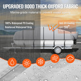 VEVOR Pontoon Boat Cover 800D Waterproof Trailerable 23-24 ft with Storage Bag - Side View