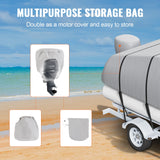 VEVOR Pontoon Boat Cover 800D Waterproof Trailerable 23-24 ft with Storage Bag - 45-Degree Angle