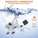 VEVOR Commercial Vegetable Slicer, 1/2 inch Fruit Slicer, Stainless Steel and Aluminum Alloy Vegetable Cutter Slicer Machine, Manual Slicer with Non-slip Feet, for Radishes, Onions, Potatoes, Lemons - Rear View