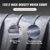 VEVOR Tarp Waterproof Tarpaulin 20 x 30 ft 10 Mil Plastic Poly Tear UV Resistant