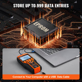 VEVOR Split Handheld Anemometer, Digital Wind Speed CFM Meter Gauge with LED Backlight Screen, Measures Wind Velocity Wind Temperature Air Flow Wind Chill, for Sailing Surfing Flying HVAC - Top-Down View