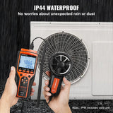 VEVOR Split Handheld Anemometer, Digital Wind Speed CFM Meter Gauge with LED Backlight Screen, Measures Wind Velocity Wind Temperature Air Flow Wind