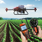 VEVOR Split Handheld Anemometer, Digital Wind Speed CFM Meter Gauge with LED Backlight Screen, Measures Wind Velocity Wind Temperature Air Flow Wind