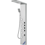 Shower Panel System, 4 Shower Modes Shower Panel Tower, Rainfall, Waterfall, 5 Full Body Massage Jets and 3-Setting Handheld Shower Head with 59" Hose, Stainless Steel Wall-Mounted Shower Set