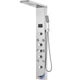 VEVOR Shower Panel System, 6 Shower Modes, LED & Screen Hydroelectricity Shower Panel Tower, Rainfall, Waterfall, 8 Massage Jets, Tub Spout, Handheld Shower, Stainless Steel Wall-Mounted Shower Set - Extra Image