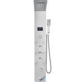 VEVOR Shower Panel System, 6 Shower Modes, LED & Screen Hydroelectricity Shower Panel Tower, Rainfall, Waterfall, 8 Massage Jets, Tub Spout, Handheld Shower, Stainless Steel Wall-Mounted Shower Set