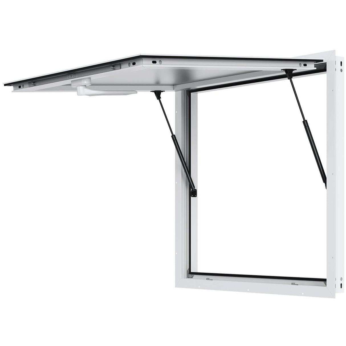 Concession Window 91x91cm, Aluminum Alloy Food Truck Service Window with Awning Door & Drag Hook, Up to 85 Degrees Stand Serving Window for Food Trucks Concession Trailers, Glass Not Included