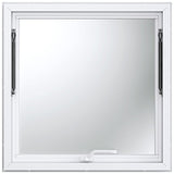 Concession Window 91x91cm, Aluminum Alloy Food Truck Service Window with Awning Door & Drag Hook, Up to 85 Degrees Stand Serving Window for Food Trucks Concession Trailers, Glass Not Included