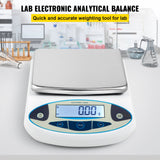 VEVOR Lab Analytical Balance Digital Precision Scale 5000gx0.01g High Precision - Front View