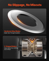 VEVOR Electric Wire Stripping Machine, 1.5-40 mm, 400W Automatic Motorized Cable Stripper, 9.84 IPS (15 m/min) Wire Peeler with Alloy Blades, V-Shaped Rollers, Cooling Fan, for Scrap Copper Recycling - Top-Down View