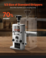 Manual Wire Stripping Machine, 1.5-25 mm, Copper Stripper with Hand Crank or Drill Powered, 64Mn Quenched Blades, 45# Steel Rollers, Aluminum Alloy Frame Wire Peeler, for Scrap Copper Recycling