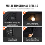 3 Doors Bed Tent Breathable Tent 70% Blackout with 9.5 mm Fiber Poles