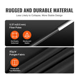 3 Doors Bed Tent Breathable Tent 70% Blackout with 9.5 mm Fiber Poles