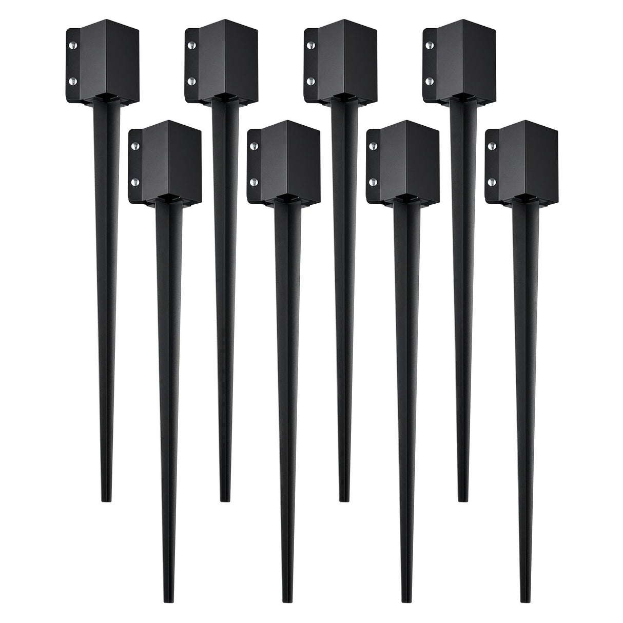 VEVOR Fence Post Anchor Ground Spike 8 Pack 36 x 4 x 4 In Metal Fence Stakes
