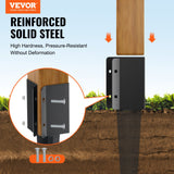 VEVOR Fence Post Anchor Ground Spike 8 Pack 36 x 4 x 4 In Metal Fence Stakes - Front View