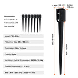 VEVOR Fence Post Anchor Ground Spike 8 Pack 36 x 4 x 4 In Metal Fence Stakes - Extra Image