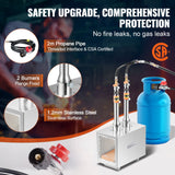 VEVOR Portable Propane Forge 2 Burner Farrier Forge Knife Metal Square - Top-Down View