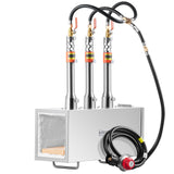 VEVOR Portable Propane Forge, 3 Burner Farrier Forge, 2600℉ Tool and Knife Making Blacksmithing Gas Forge, Large Capacity Square Stainless Steel Gas Forging Tools and Equipment for Metal Forging