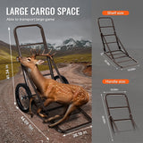 VEVOR Folding Deer Cart Game Hauler Utility Gear Dolly 300 LBS Capacity - Top-Down View