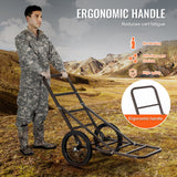 VEVOR Folding Deer Cart Game Hauler Utility Gear Dolly 300 LBS Capacity - 45-Degree Angle